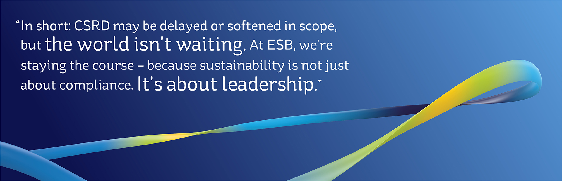 Visual with a quote from the article on ESB-branded background