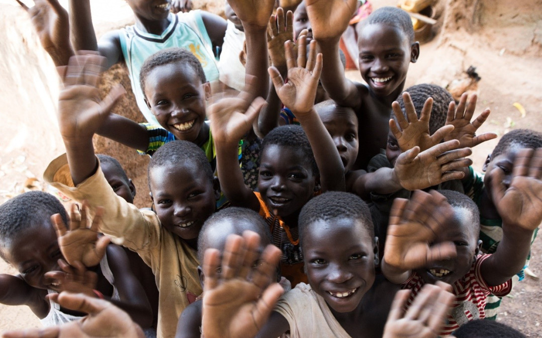 Picture of happy children in Africa where ElectricAid runs a number of development projects 